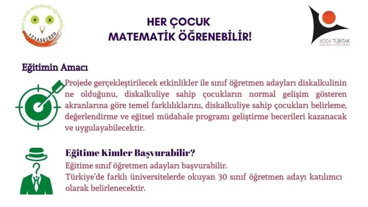 "Her Çocuk Matematik Öğrenebilir" projesine destek