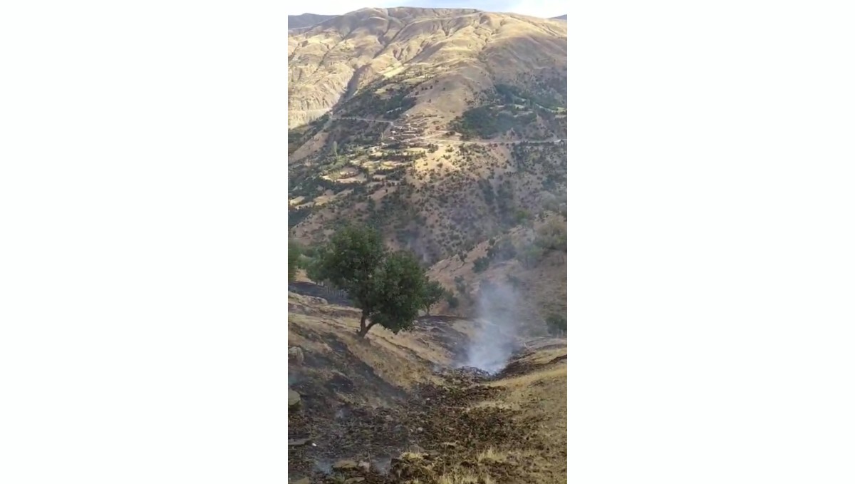 Hizan'da anız yangını