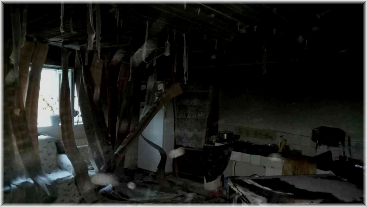 Horasan'da ev yangını: 1 yaralı