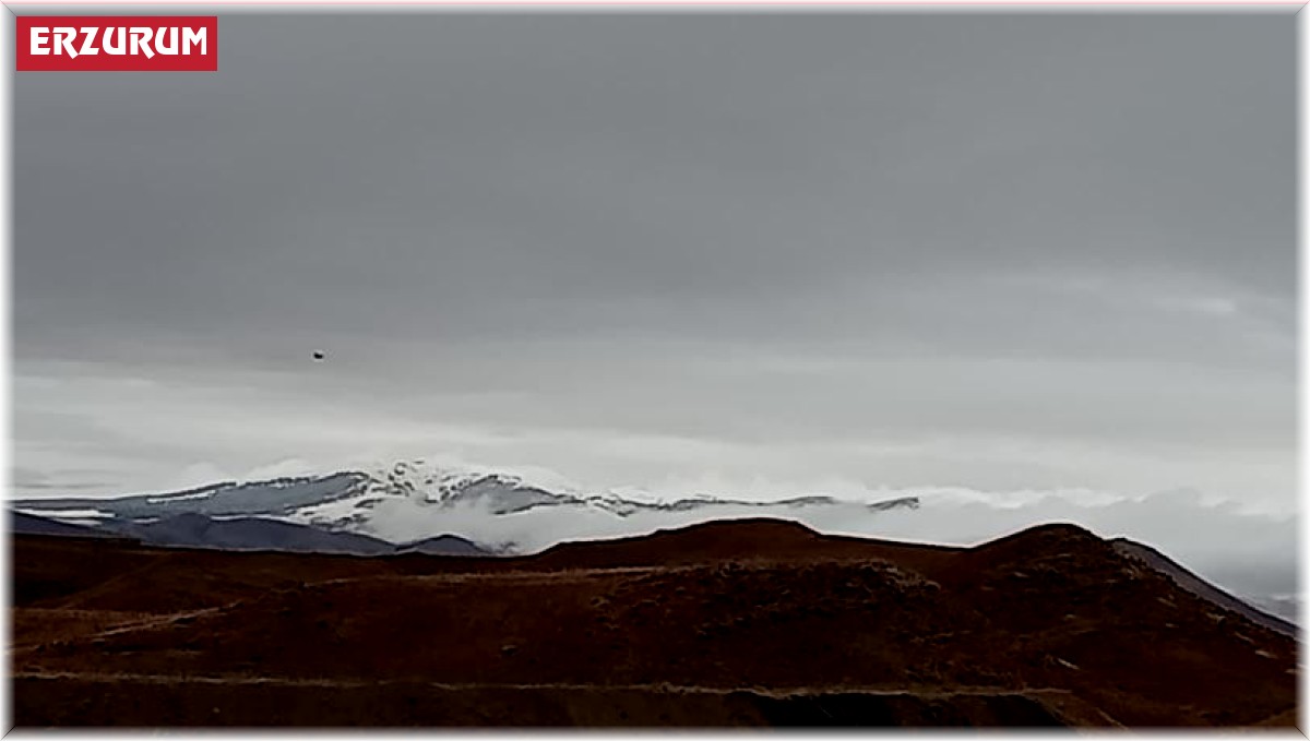 Horasan dağları beyaza büründü