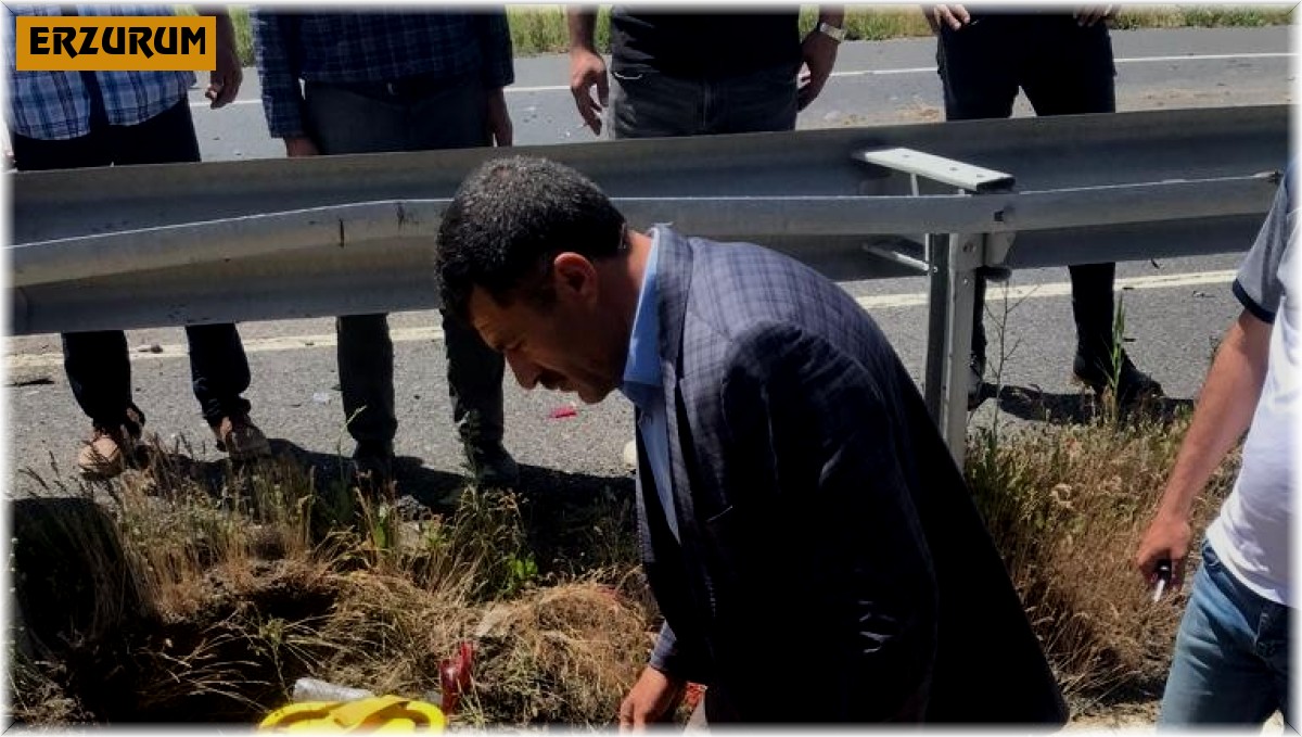 Horasan - Pasinler karayolunda trafik kazası: 2 yaralı