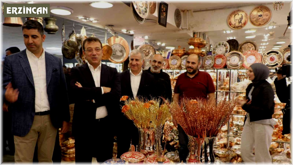 İBB Başkanı İmamoğlu Erzincan'da esnafla buluştu