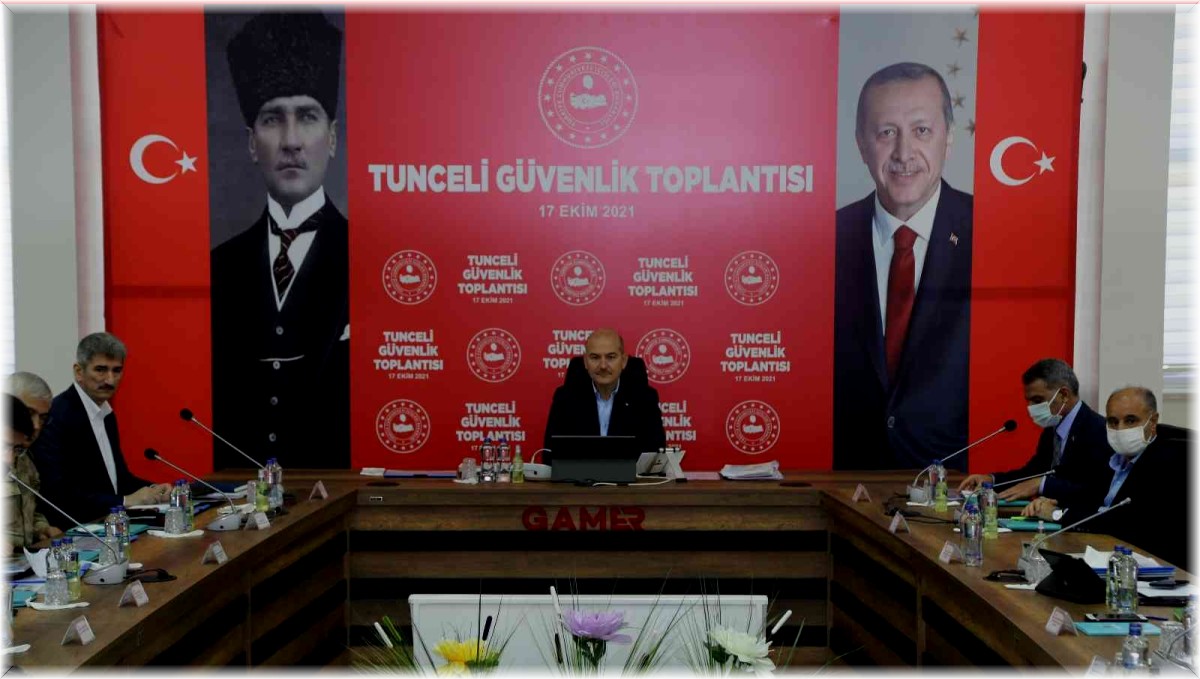İçişleri Bakanı Süleyman Soylu, Tunceli'de Güvenlik Toplantısına katıldı