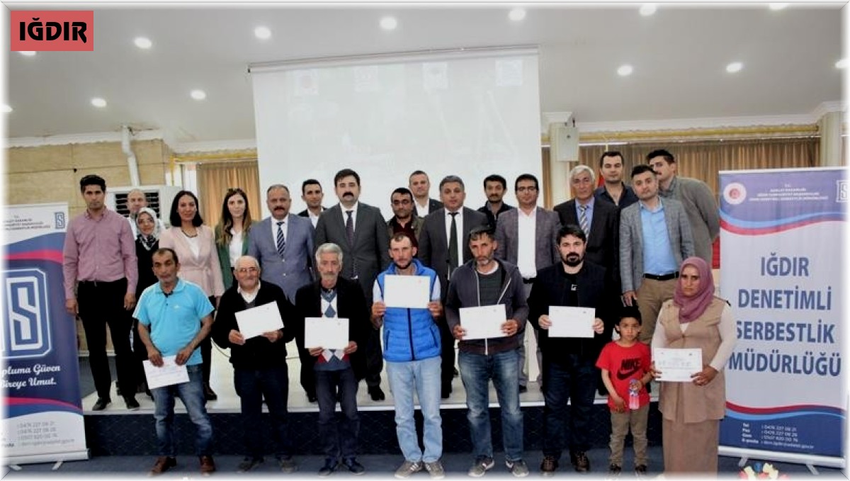 Iğdır'da denetimli serbestlik yükümlülerine sertifika