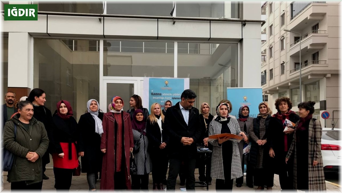 Iğdır'da kadına yönelik şiddete karşı basın açıklaması yapıldı