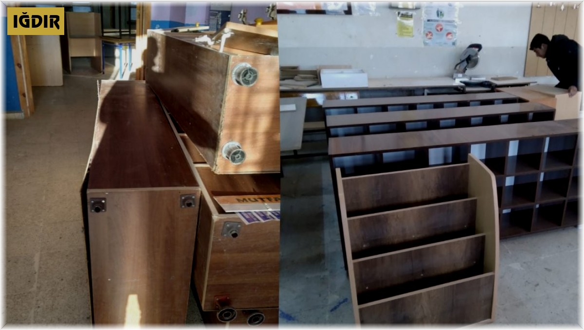 Iğdır'da okullarda kullanılmayan malzemeler dönüştürülüyor
