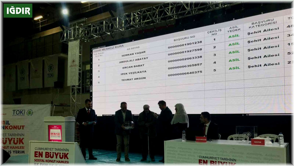 Iğdır'da sosyal konutta kura heyecanı yaşandı