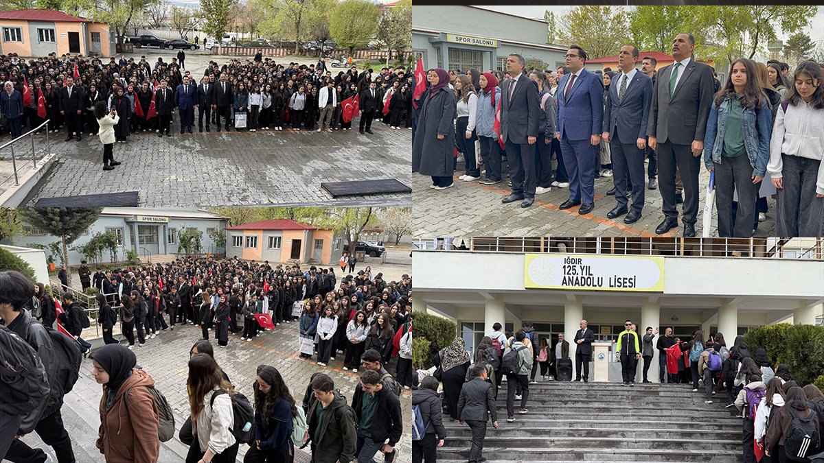 Iğdır'da Vali Taşolar öğrencilerle aynı sıraya girip İstiklal Marşı okudu
