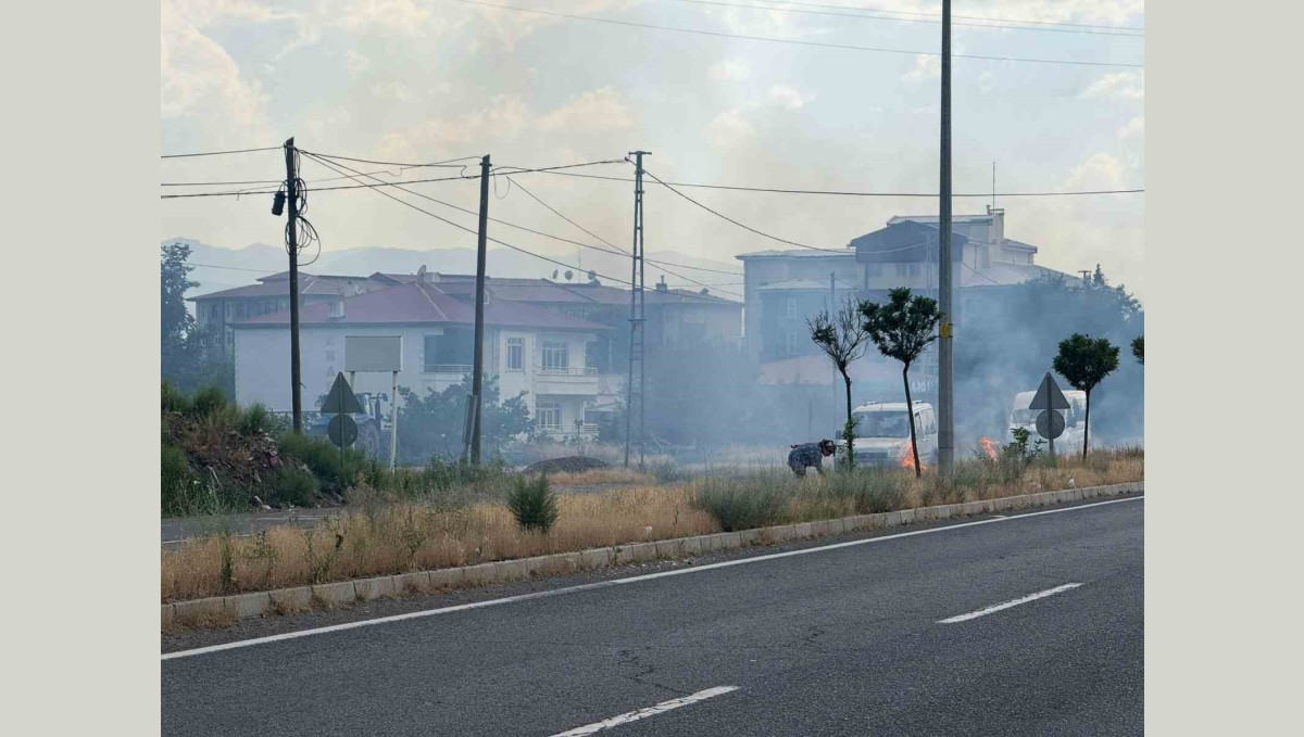 Iğdır'da yaşlı kadın uluslararası yolun ayırıcı kısmındaki otları ateşe verdi