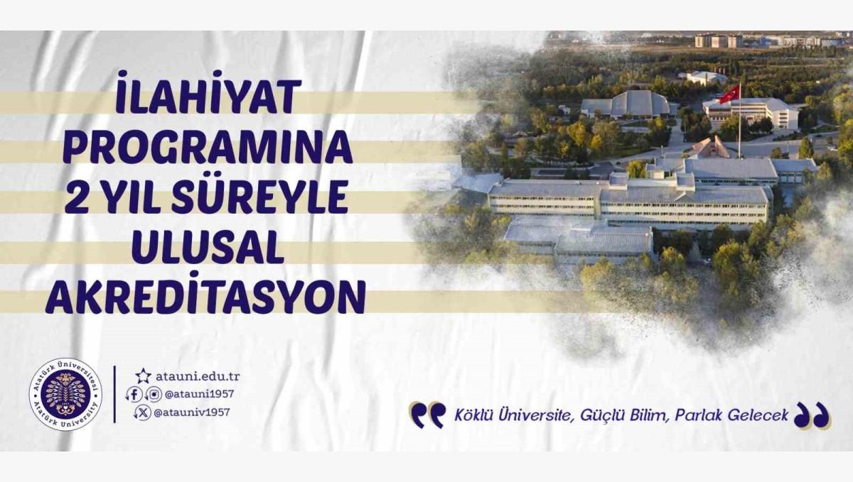 İlahiyat programına 2 yıl süreyle ulusal akreditasyon