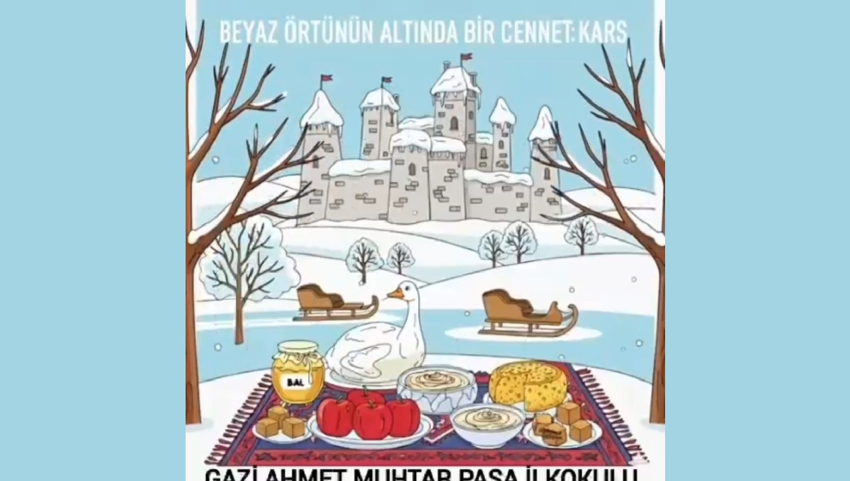 İlkokul öğrencilerinden Kars'ın doğal ve tarihi güzelliklerine tanıtım videosu