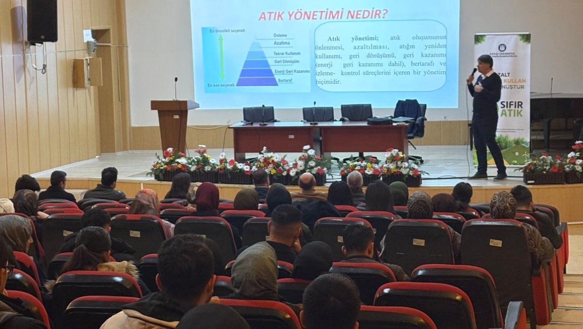 İnönü Üniversitesi'nde öğrencilere "Atık Yönetimi" farkındalık konferansı