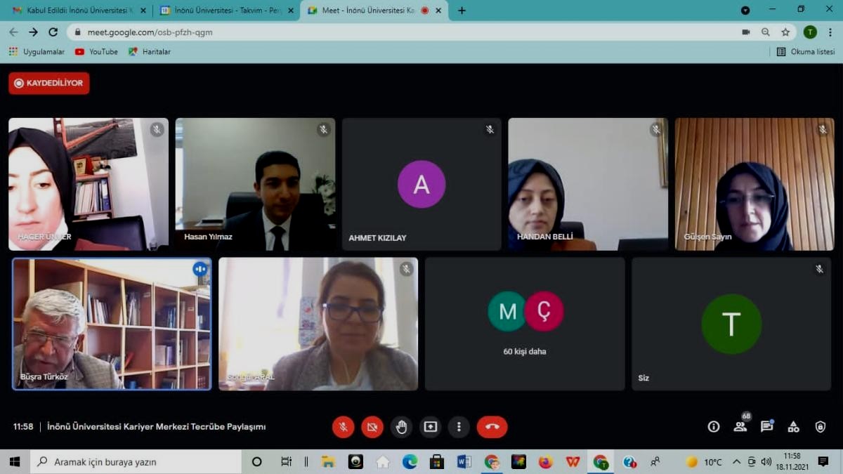 İnönü Üniversitesinde "Tecrübenin Paylaşımı" isimli çevrim içi seminer