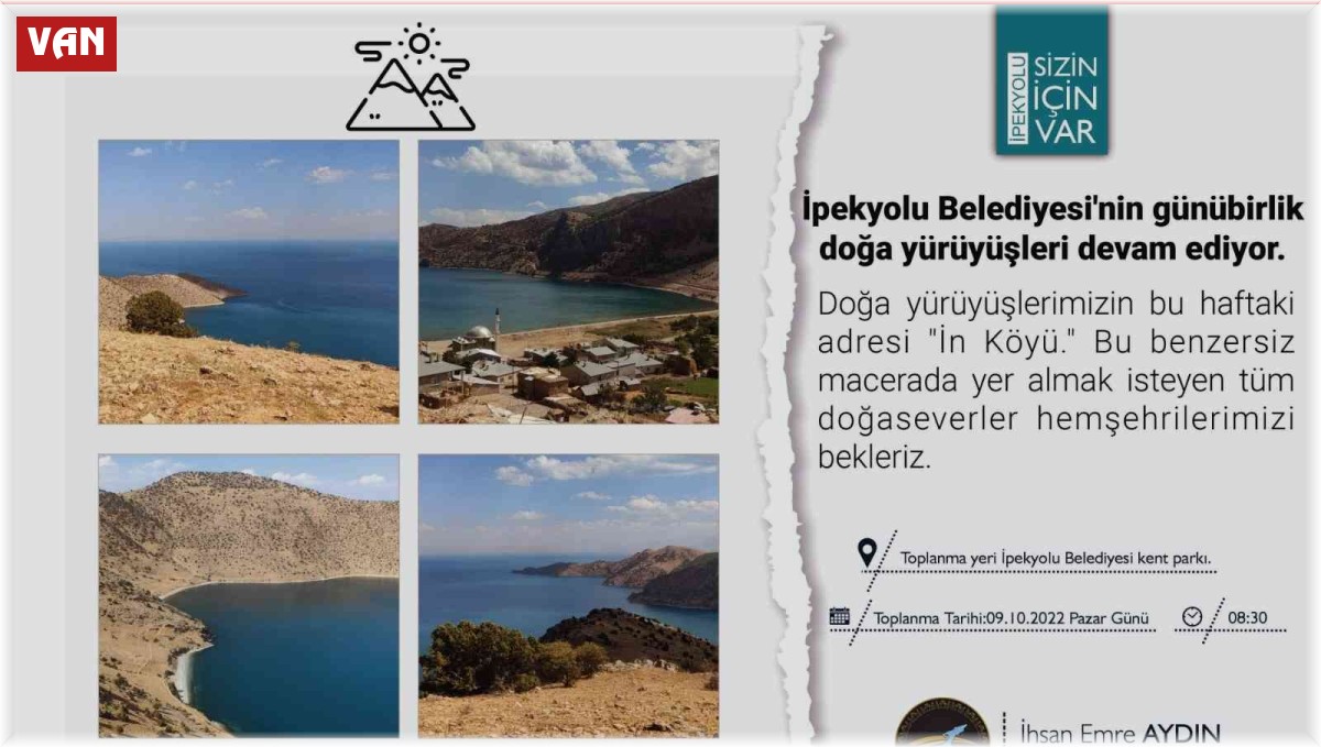 İpekyolu Belediyesinin doğa yürüyüşleri devam ediyor