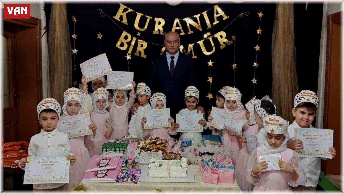 İpekyolu ilçesinde Kur'an-ı Kerim'e geçen çocuklar için tören düzenledi
