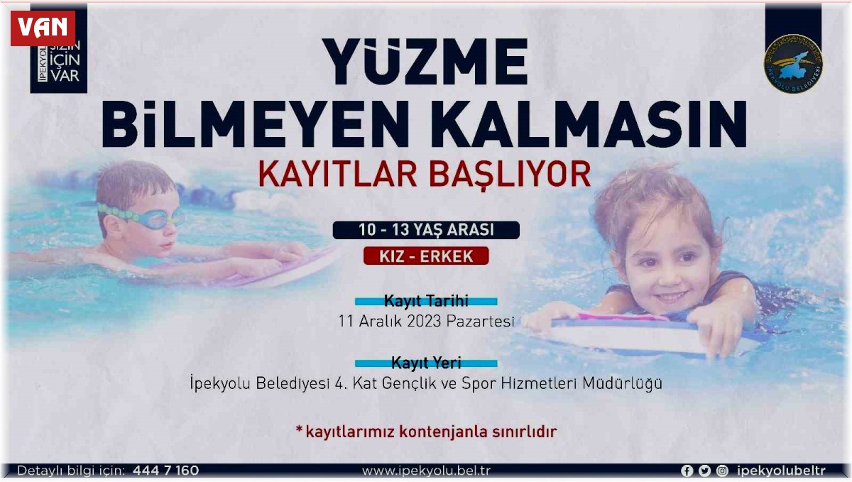 İpekyolu'nda 'yüzme bilmeyen kalmasın' kursu