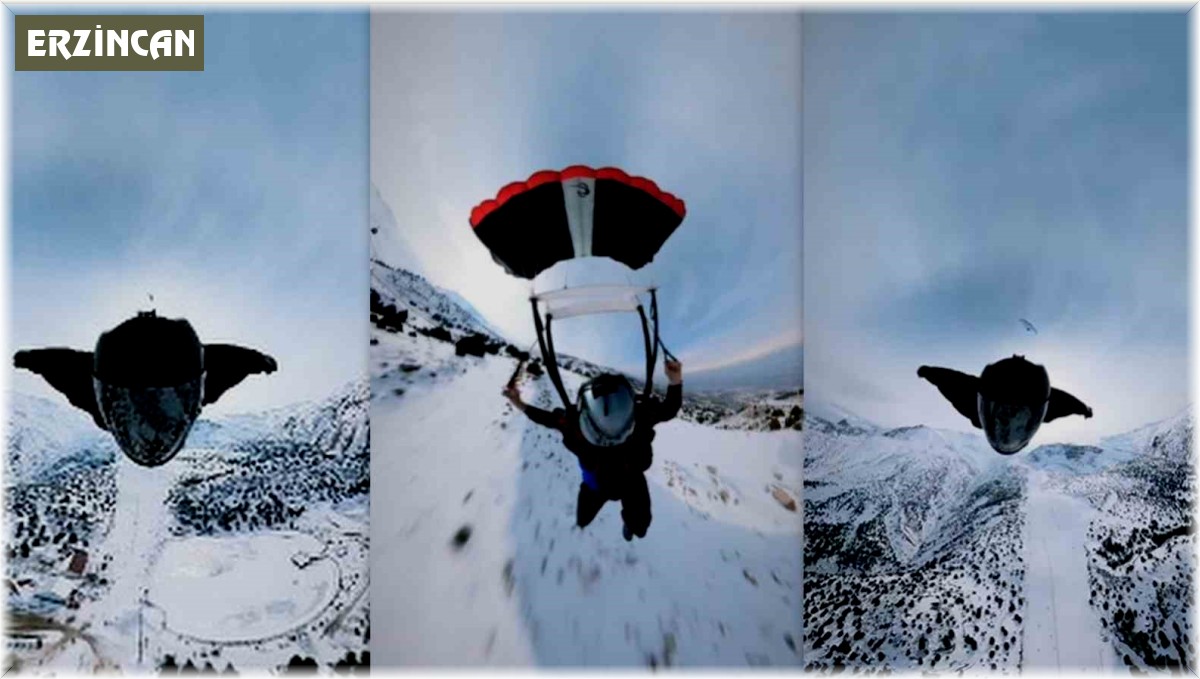 İrlandalı sporcu, Erzincan'da bin metreden wingsuit atlayışla nefes kesti