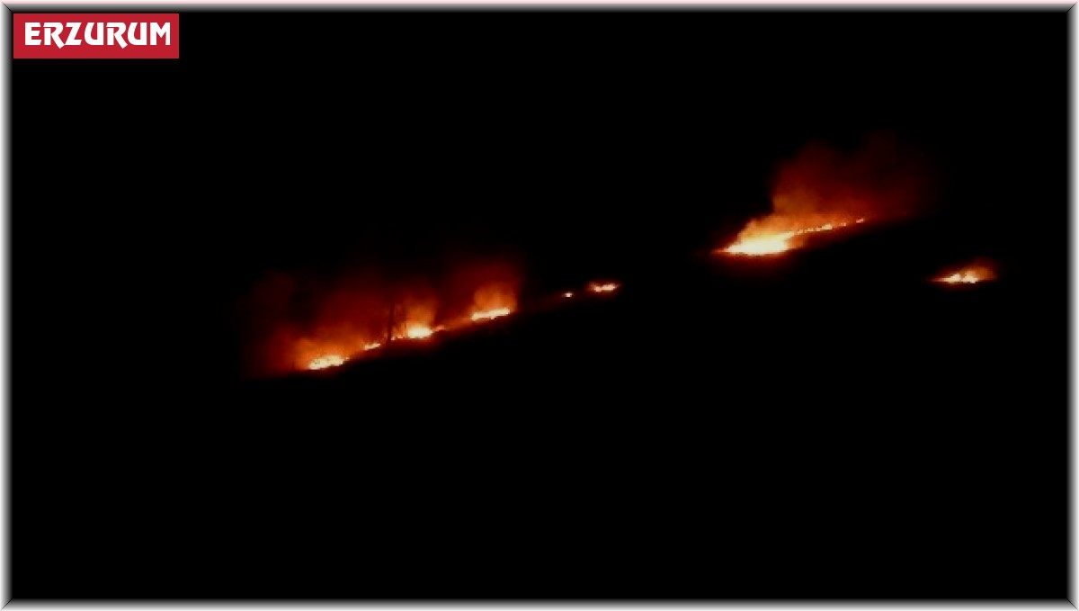 İspir'de korkutan yangın