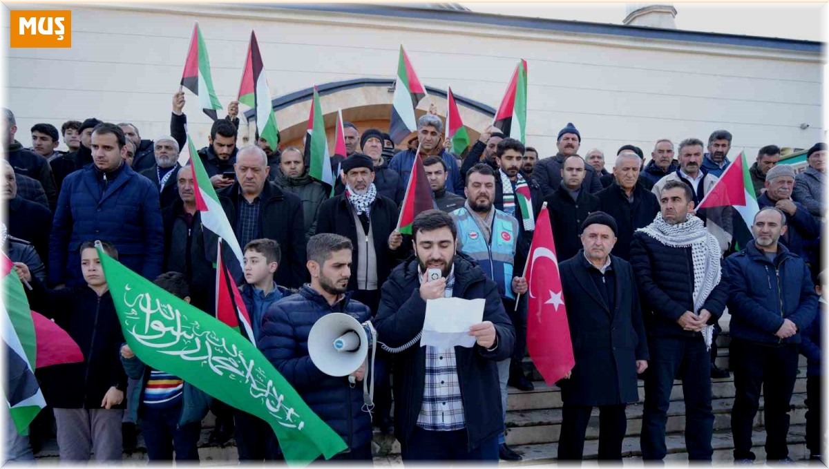 İsrail saldırıları Muş'ta protesto edildi
