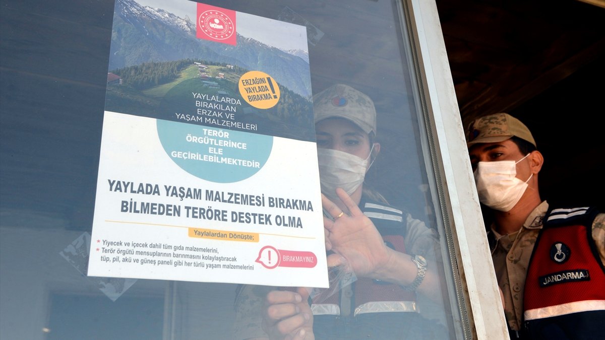 Jandarma, yaylacılara yaylalarda erzak bırakmamaları uyarısını yaptı