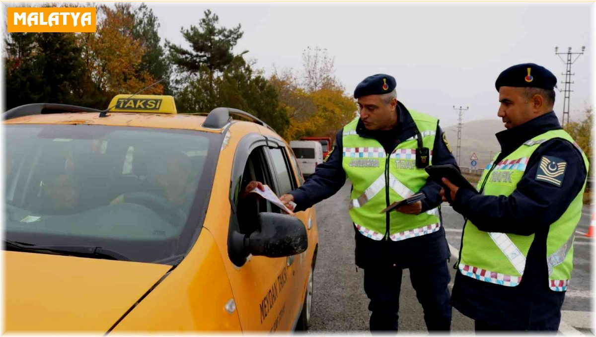 Jandarmadan Malatya'da kış lastiği denetimi