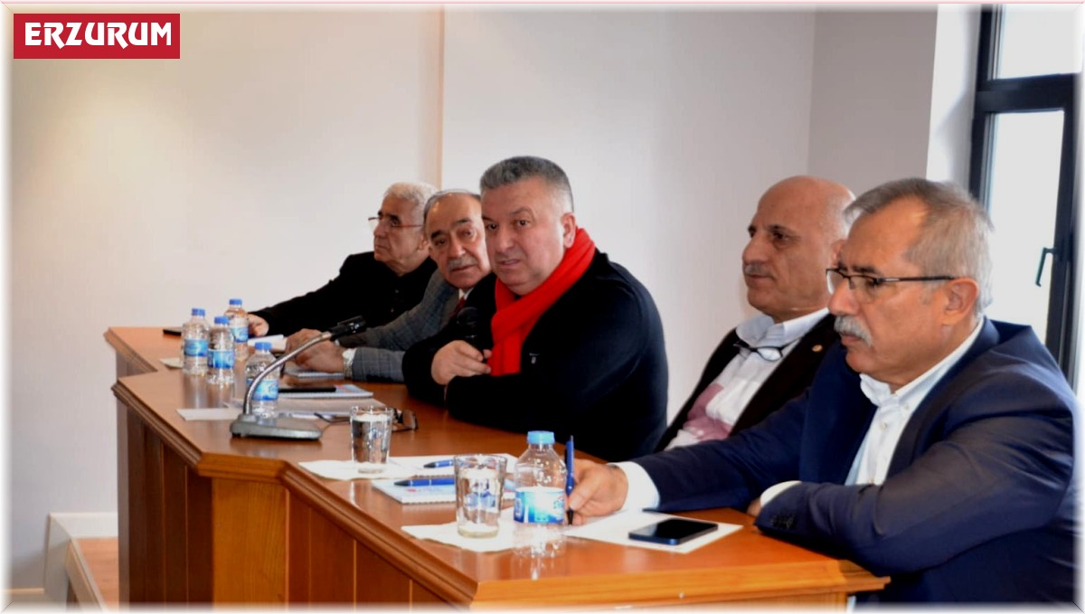 Kabaloğlu Erzurum'da sendika temsilcileri ile bir araya geldi