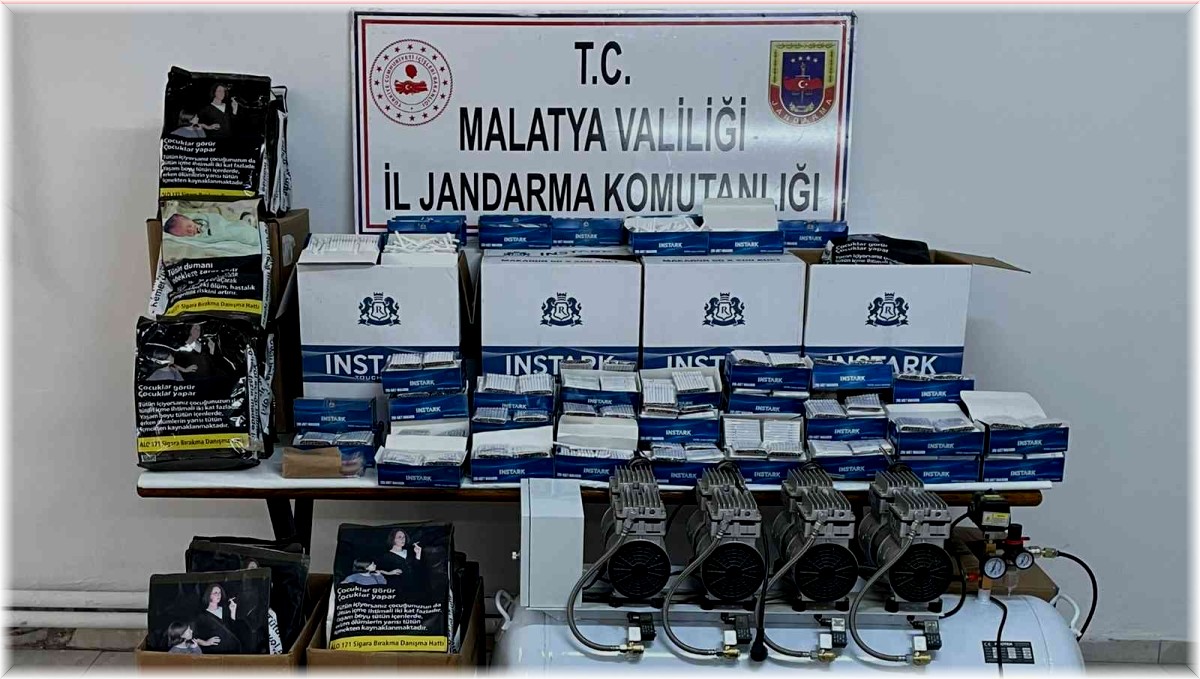 Kaçak sigara üretimi yapan iş yerine baskın