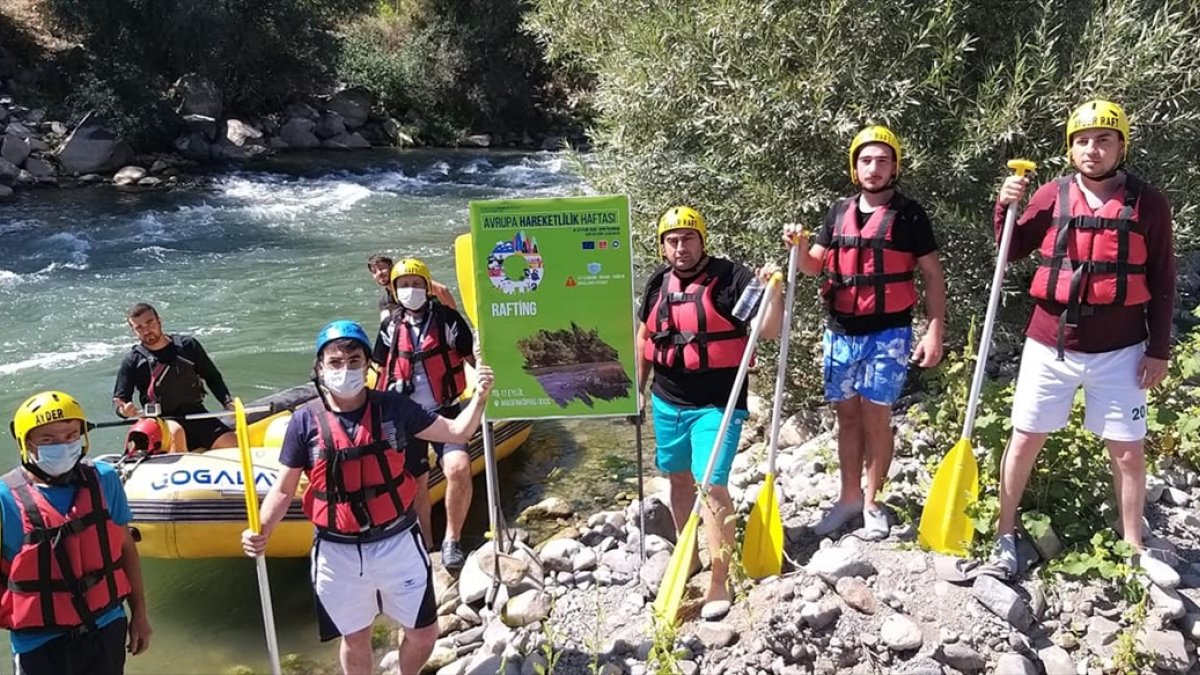 Kaçkarlar'ın zirvesindeki İspir Yedigöller'de doğa yürüyüşü ve rafting etkinliği