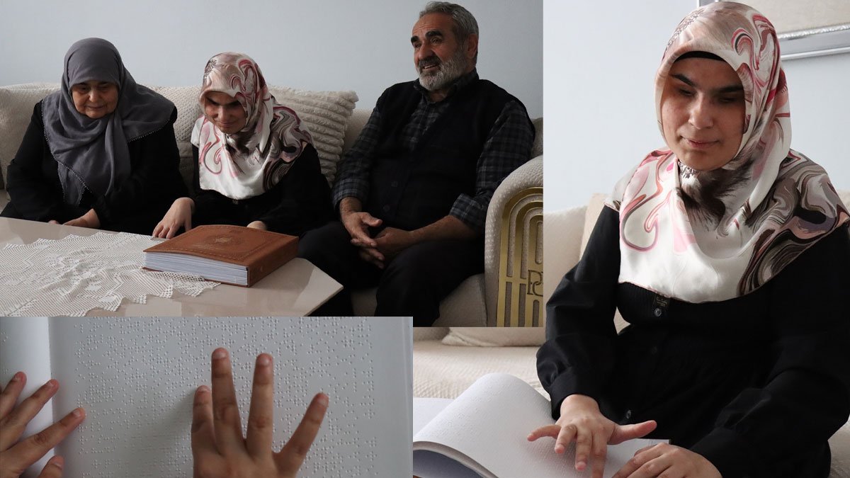 Kader Macit Braille alfabesiyle hafız oldu, şimdi Erzincan'da görme engellilere Kur'an öğretmek istiyor