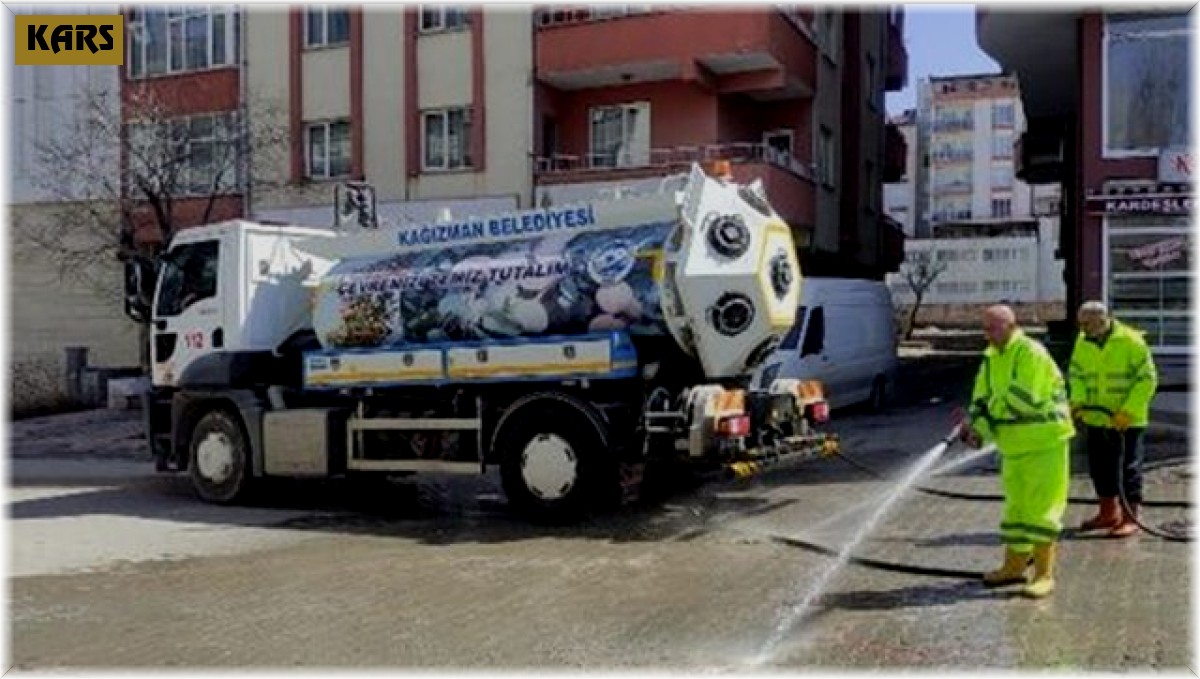 Kağızman'da belediyeden bahar temizliği