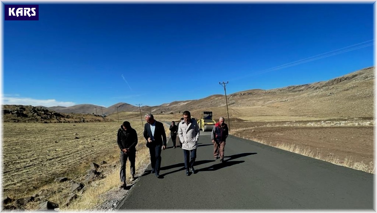 Kağızman'da yollar beton oluyor