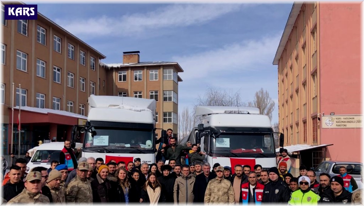 Kağızman'dan 2 tır deprem bölgesine yola çıktı