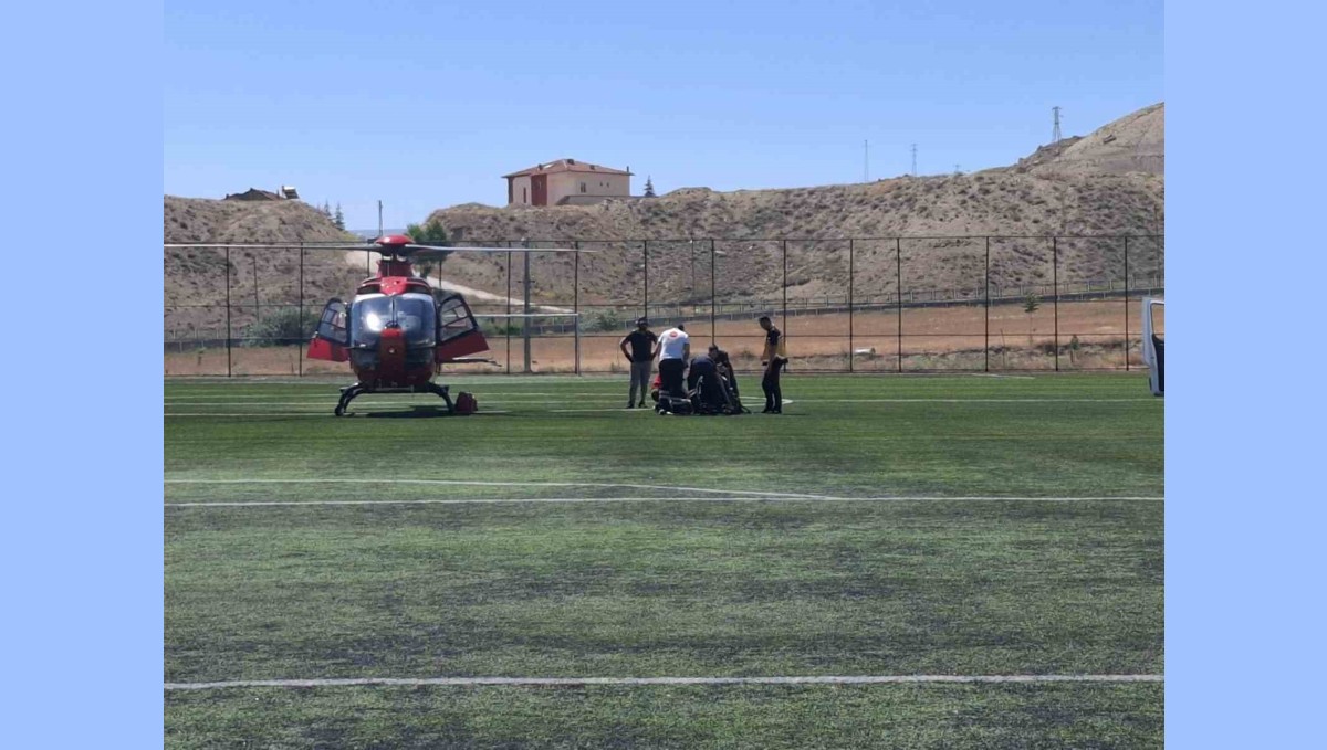 Kalp krizi geçiren hasta hava ambulansı ile Malatya'ya sevk edildi