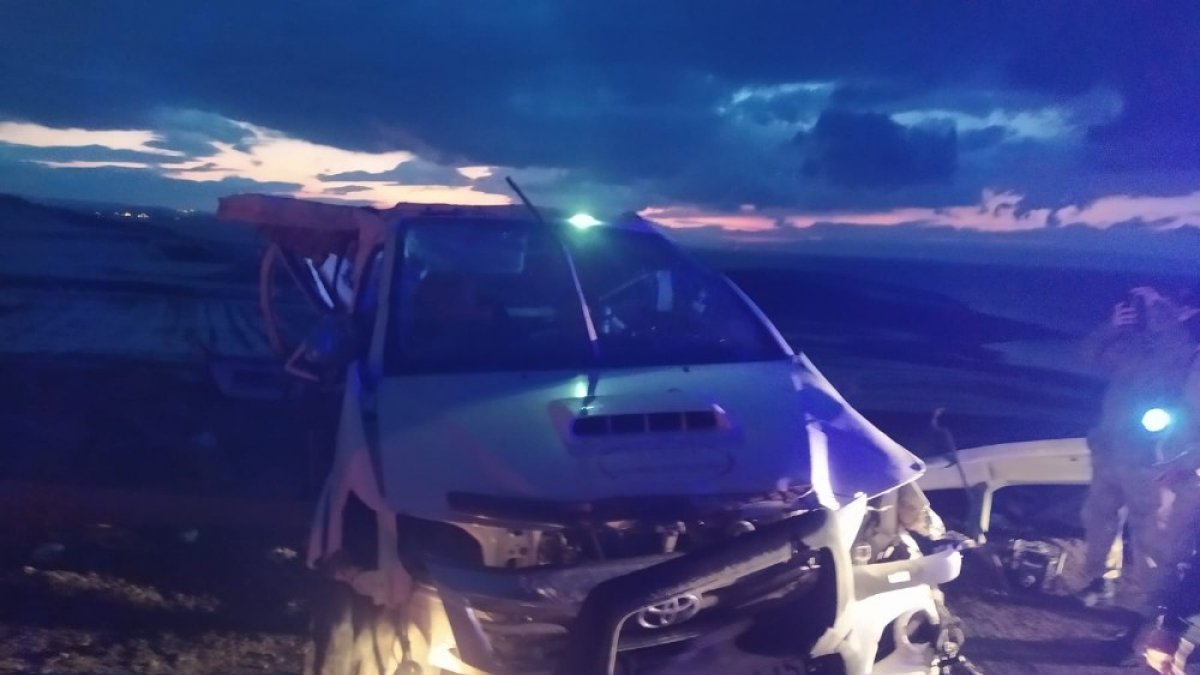 Kamyonet takla attı, 1 yaralı