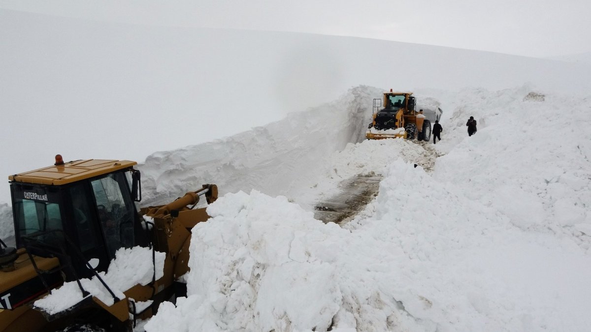 Kar kalınlığının 6 metreyi bulduğu dağlar kar kaplanlarıyla aşılıyor