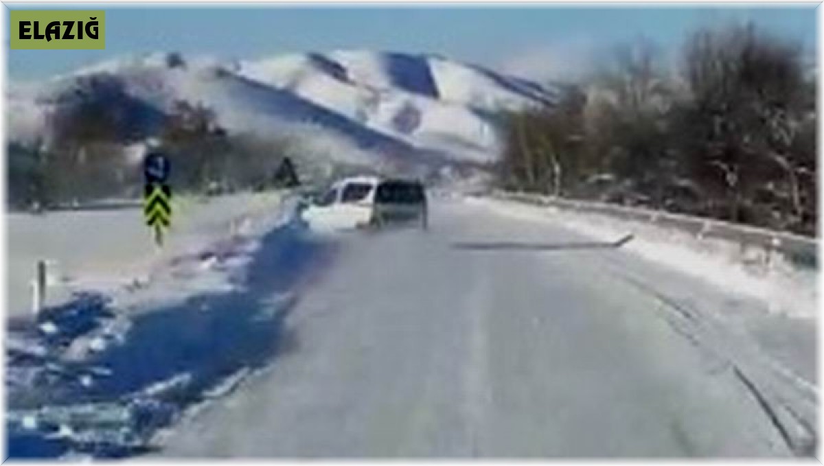 Kar manzarası çekmek isterken kaza anını çektiler