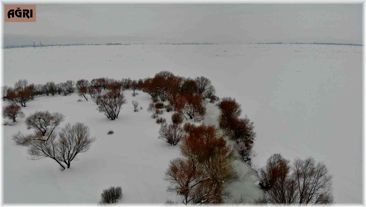 Kar manzarası dorone ile görüntülendi