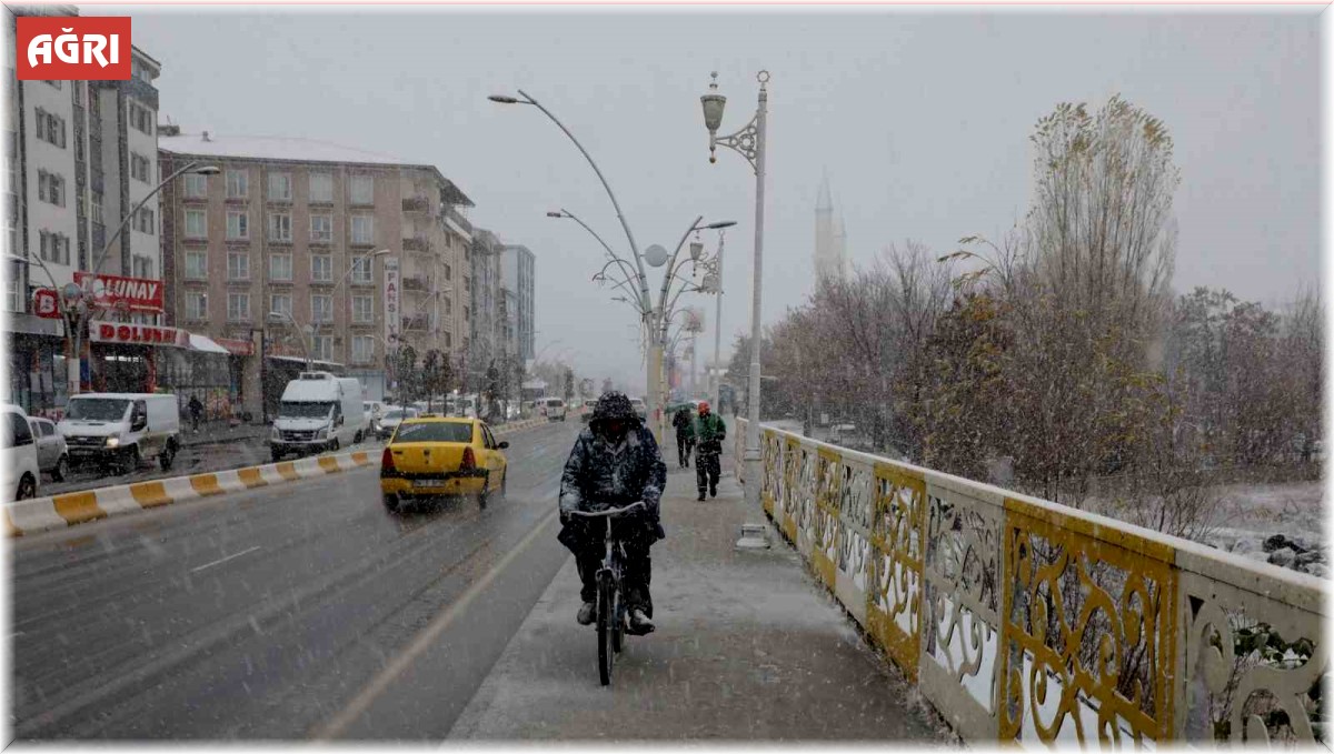 Kar yağışı Ağrı'yı beyaza bürüdü