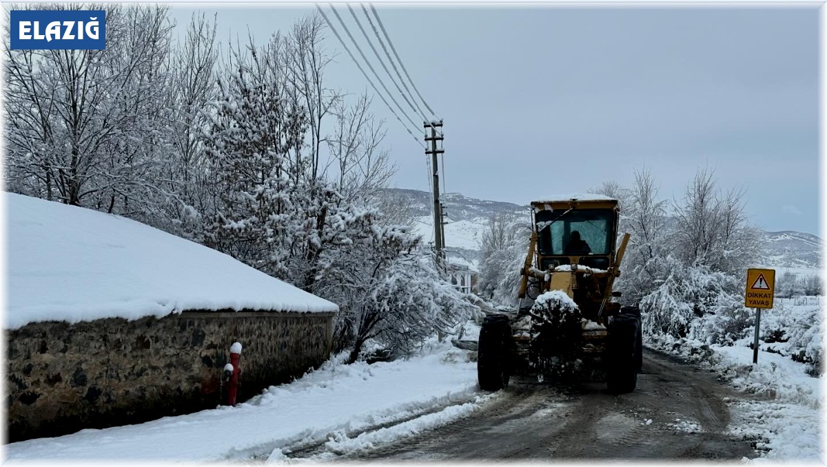Karakoçan ilçesinde karla mücadele çalışması sürüyor