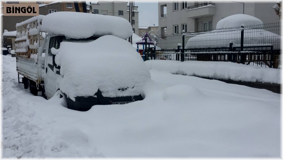 Karlıova'da araçlar kara gömüldü