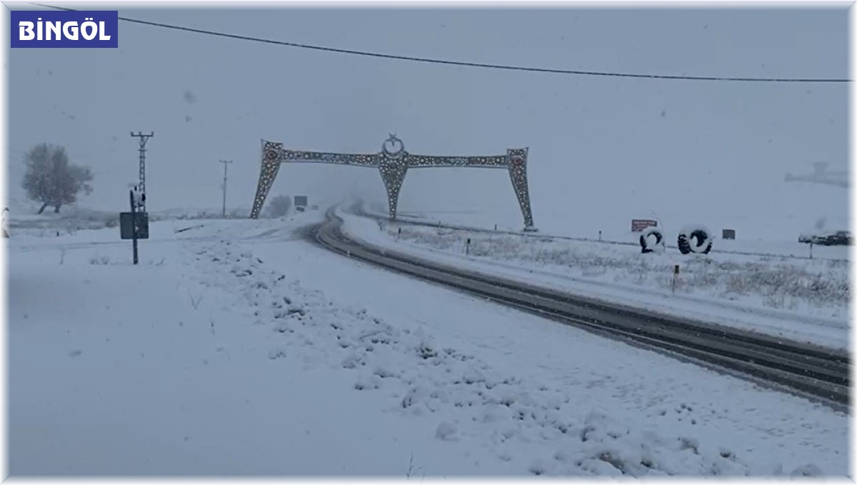 Karlıova'da beklenen kar yağdı, ilçe tamamen beyaza büründü