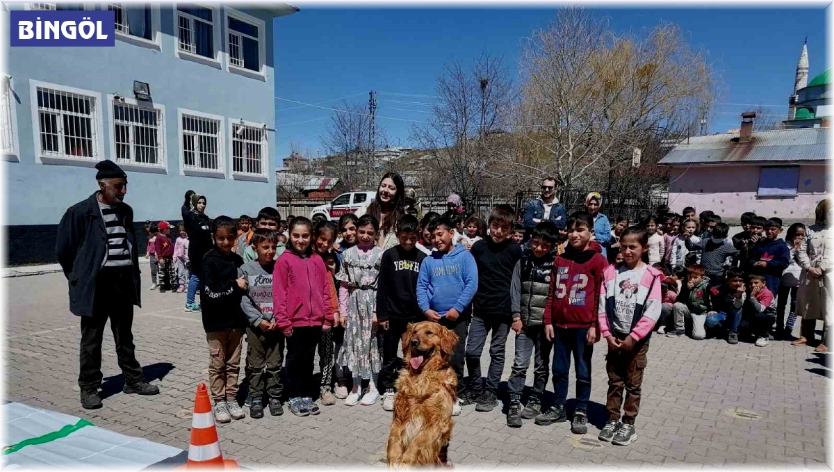 Karlıova'da öğrencilere trafik güvenliği eğitimi verildi