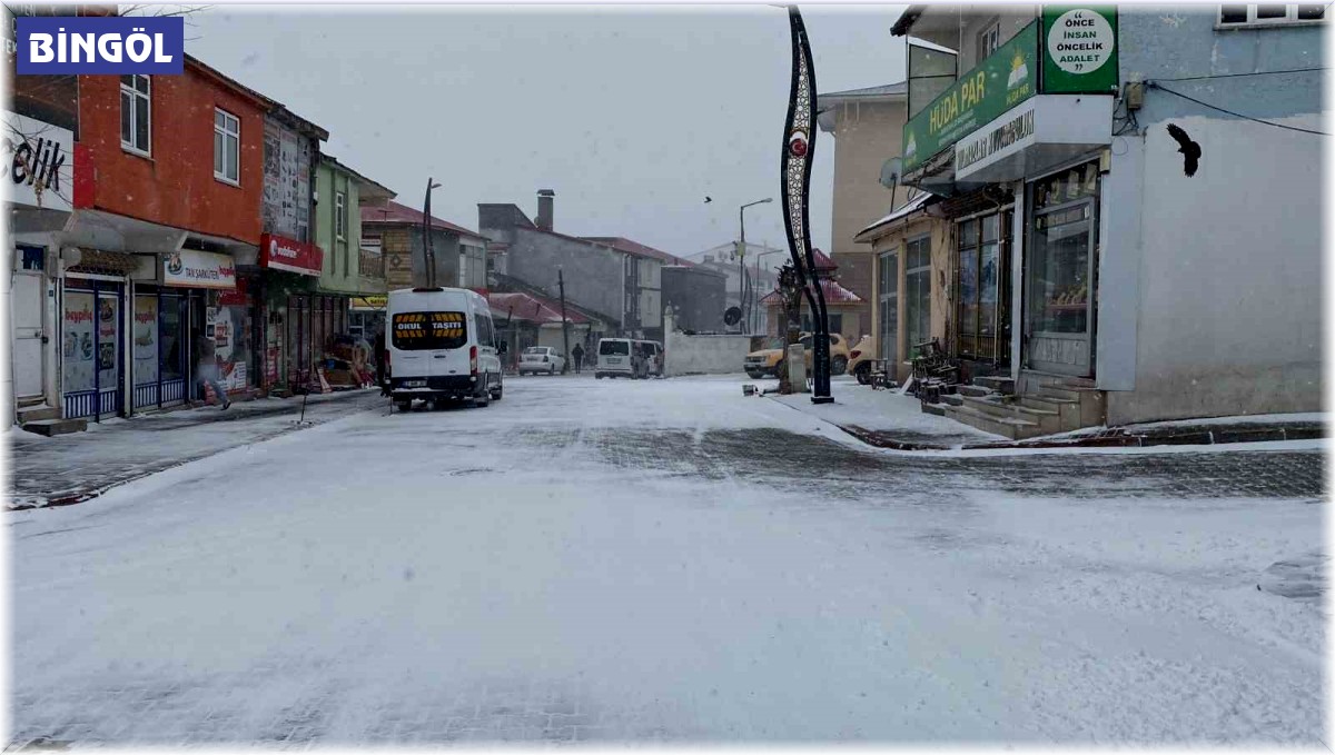 Karlıova ve Genç'te kar yağışı