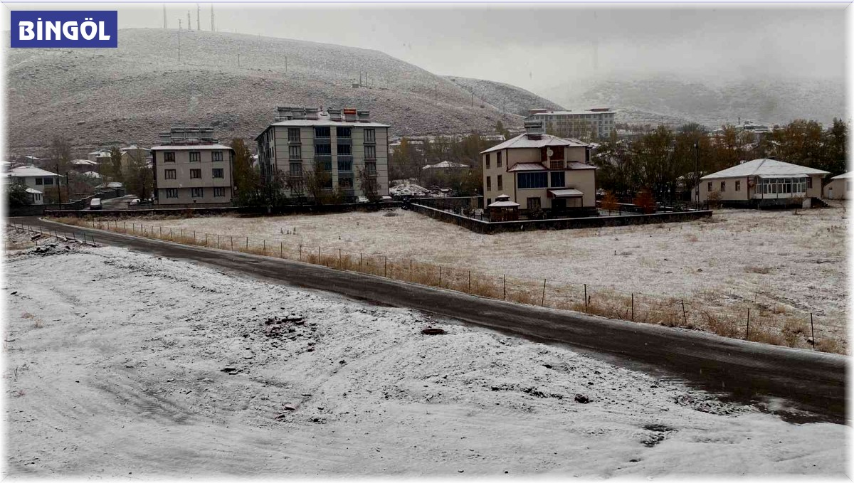 Karlıova'ya mevsimin ilk karı düştü