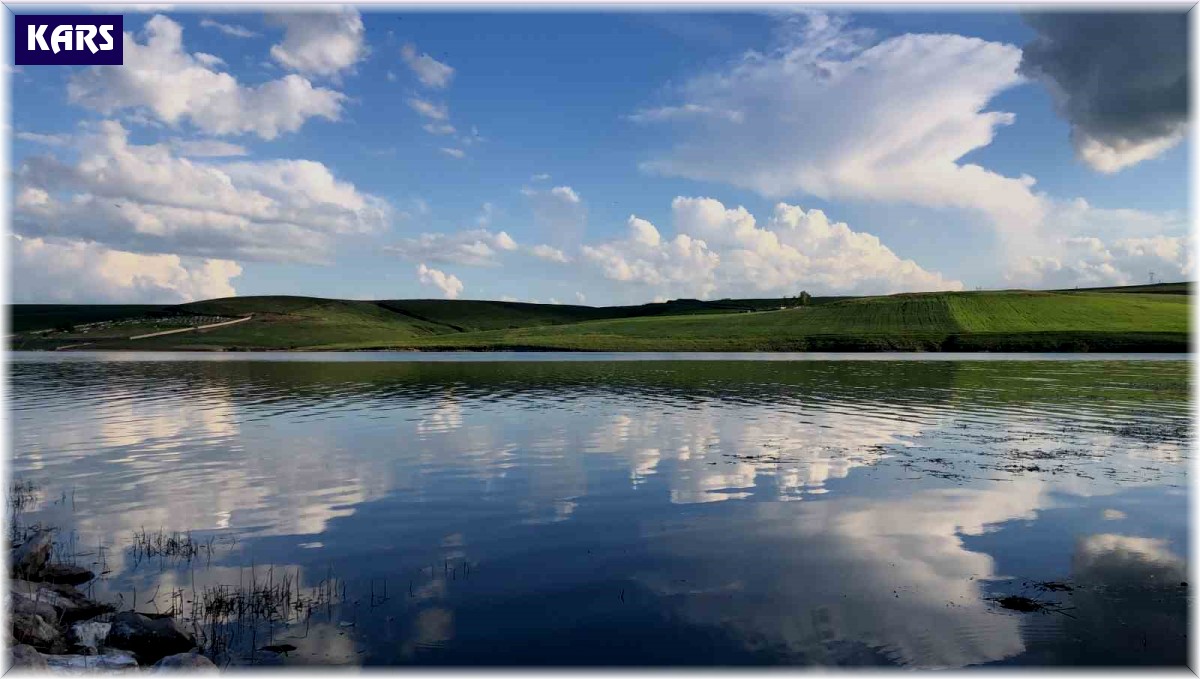 Kars Baraj Gölü'nde kartpostallık görüntüler
