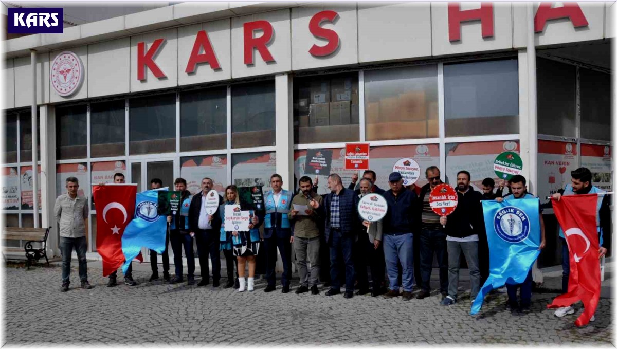 Kars sağlık çalışanlarından İsrail'e tepki