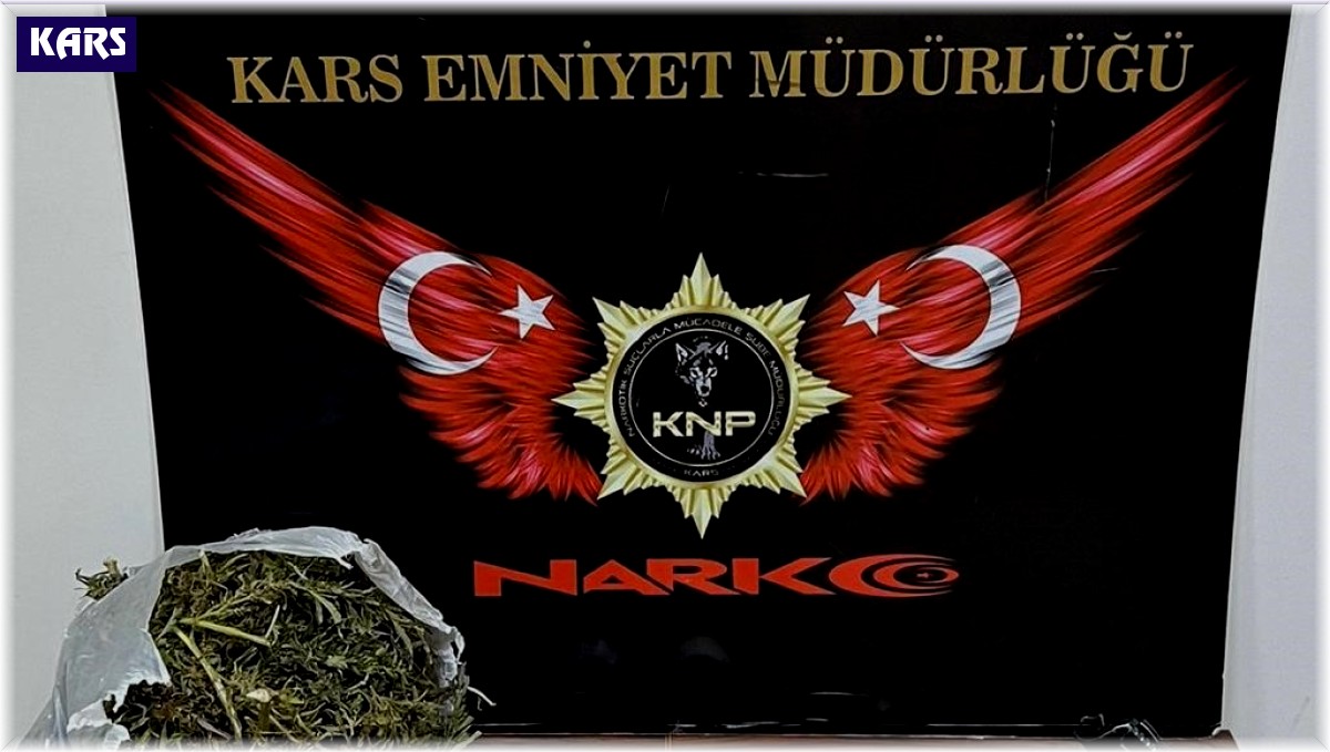 Kars'ta 1 kilo 880 gram esrar ele geçirildi