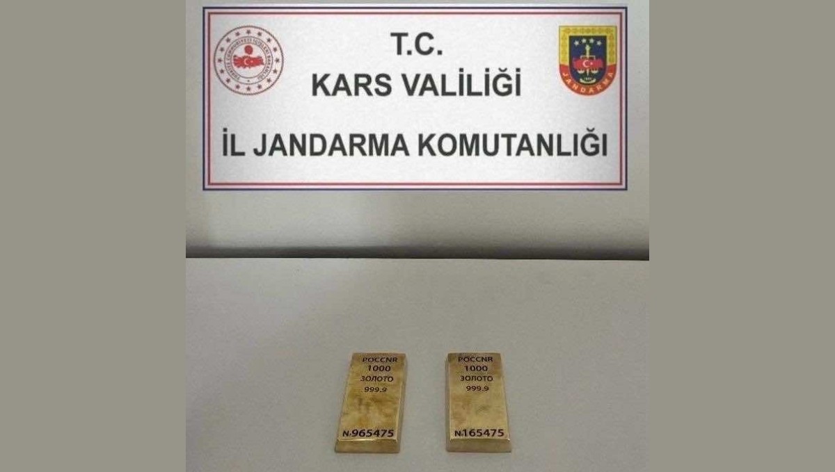 Kars'ta 2 kilo külçe altın ele geçirildi