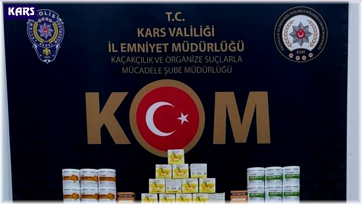 Kars'ta 2 milyon liralık cilt bakım kremi ele geçirildi