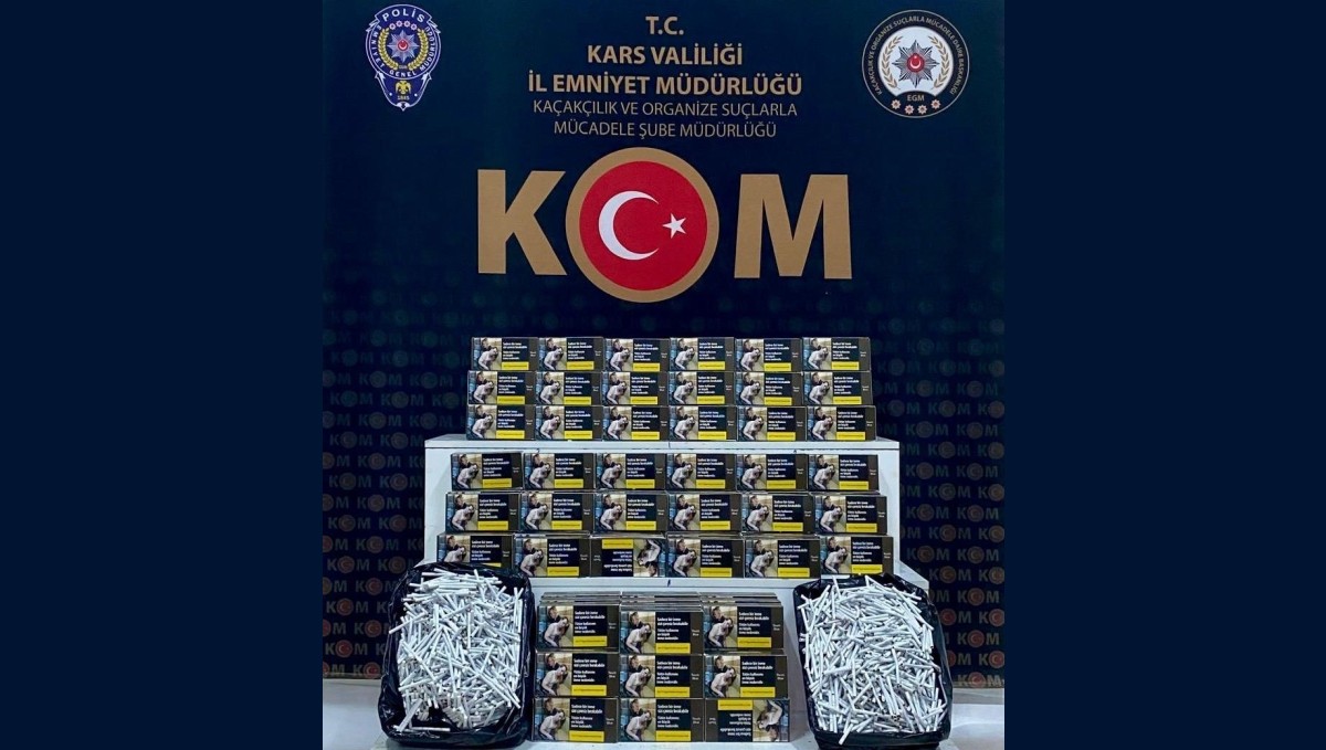 Kars'ta 30 bin Makaron ele geçirildi